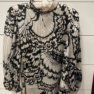 Ted Baker cream patterned blouse - size 2